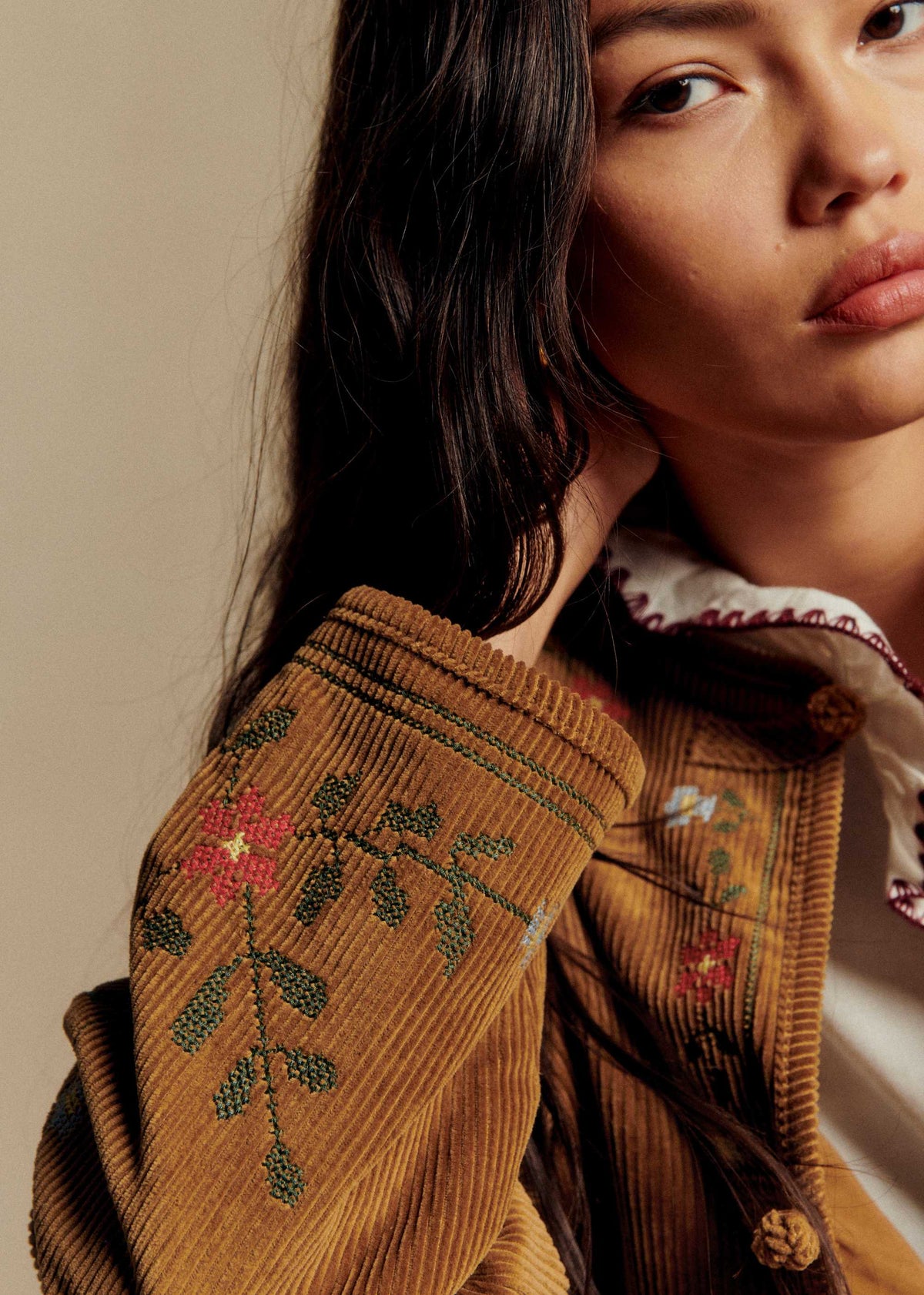 Veste Manela - Sézane x Baziszt - Jardin Fond Beige