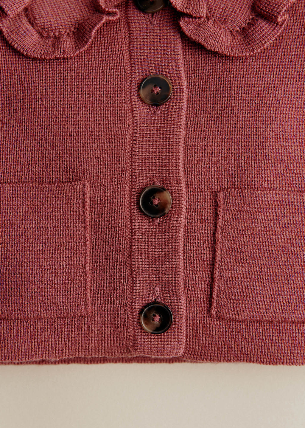 Gilet Betty Fantaisie - Bois de Rose Foncé
