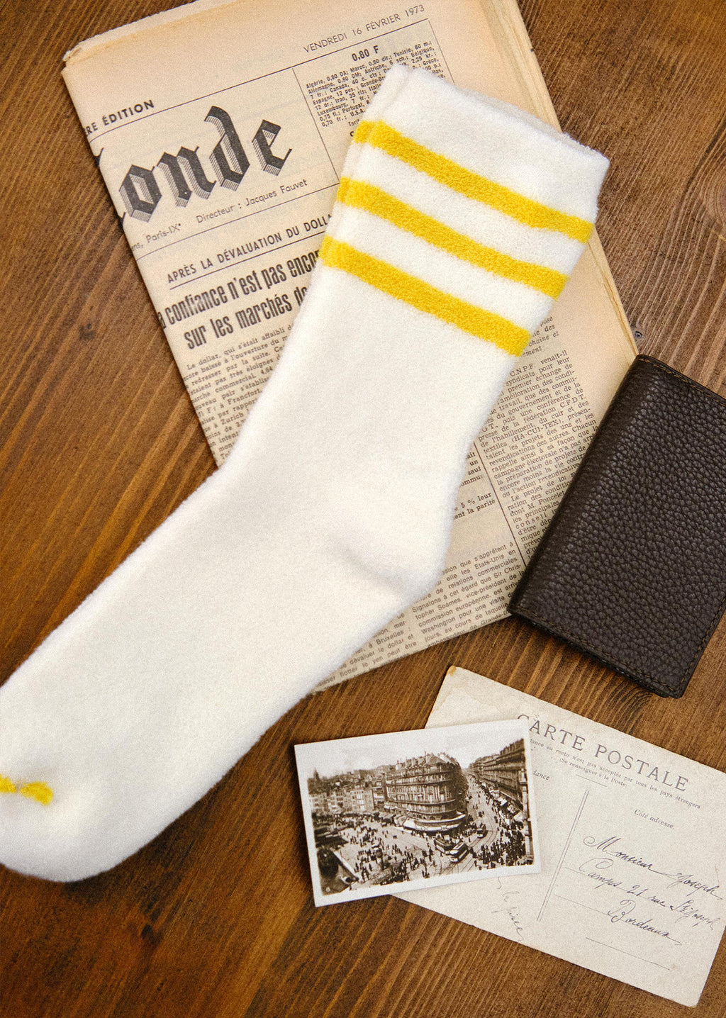 Chaussettes Eliot - Écru / Jaune
