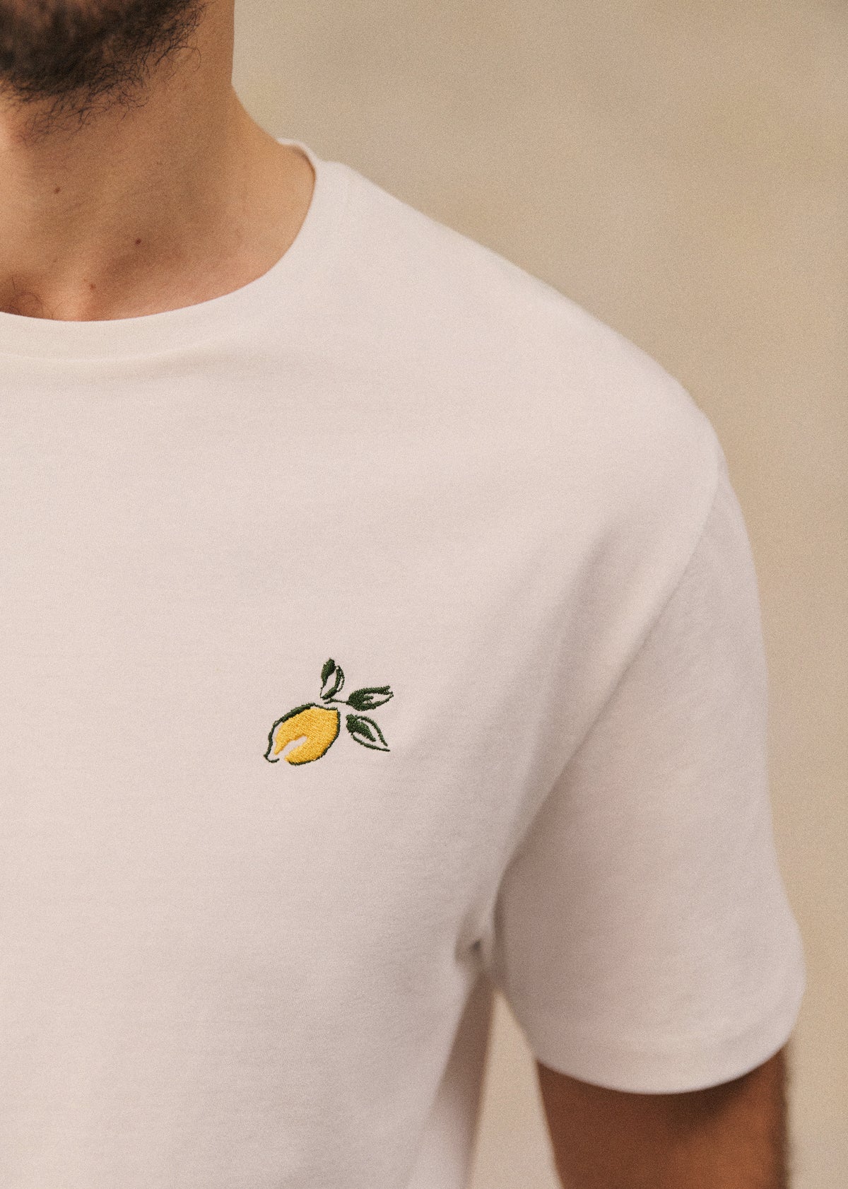 T-Shirt Citron - Blanc/Jaune
