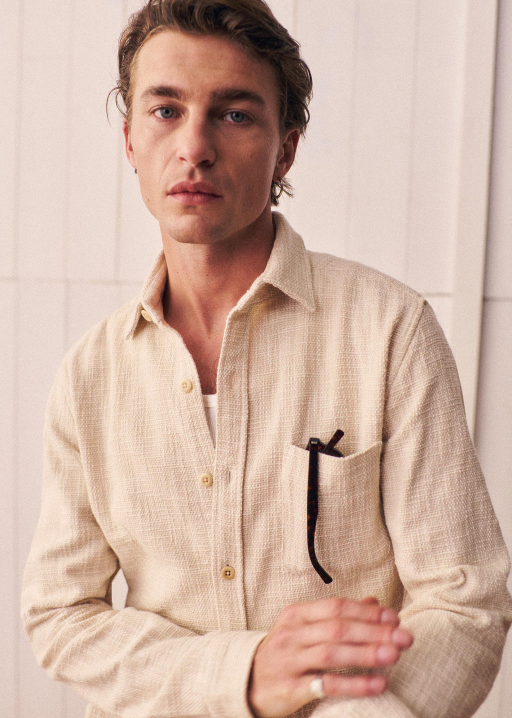 Chemise Lars Texturée - Naturel