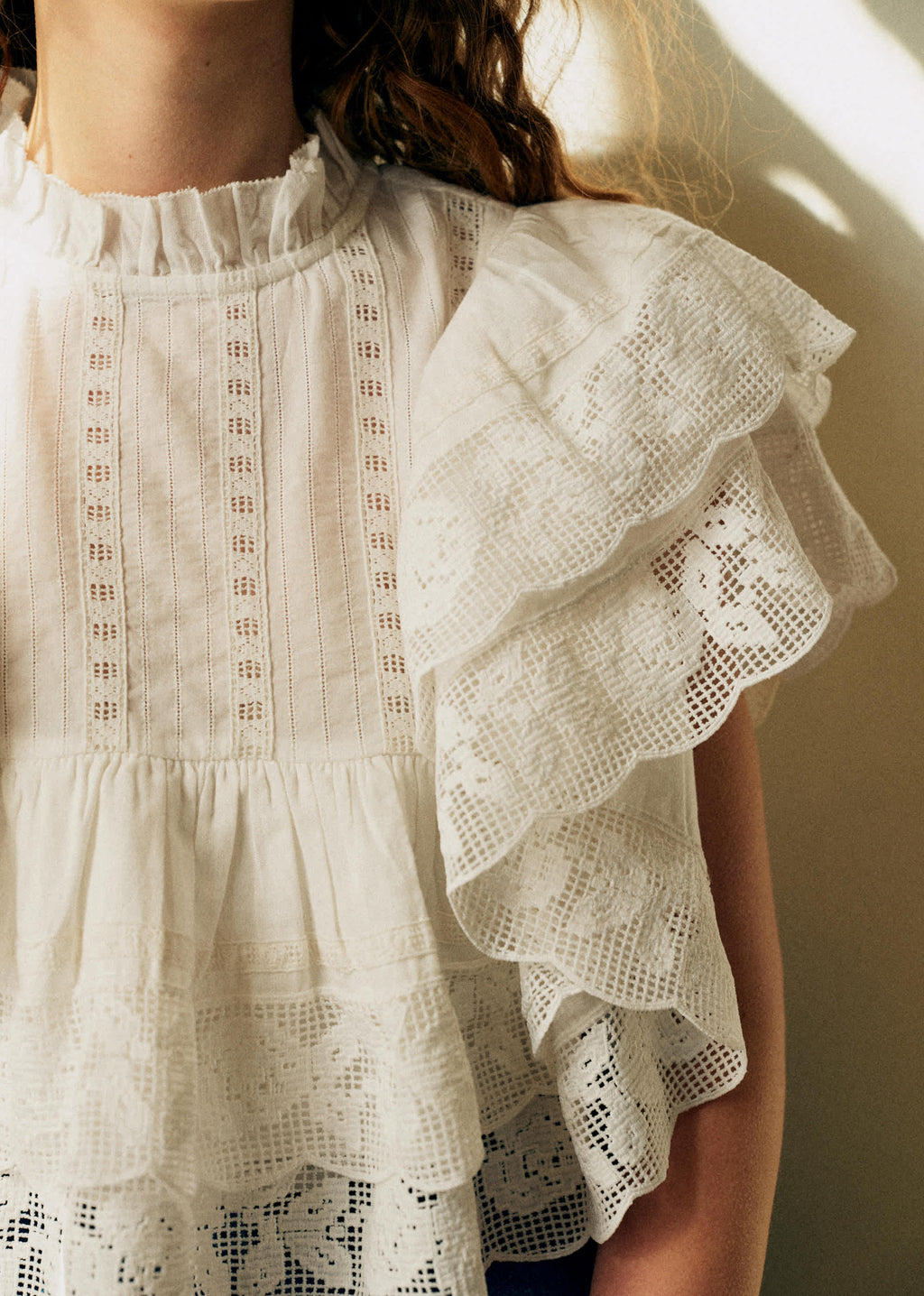 Blouse Leanie - Dentelle Écru