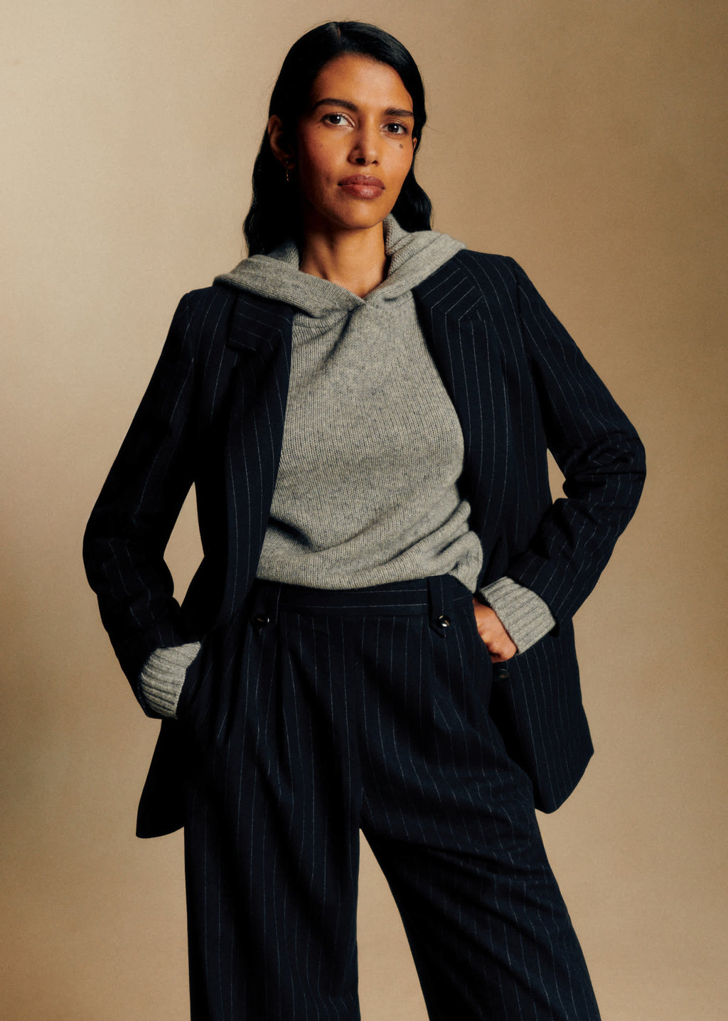 Veste Chelsea - Rayures Tennis Ecru Marine