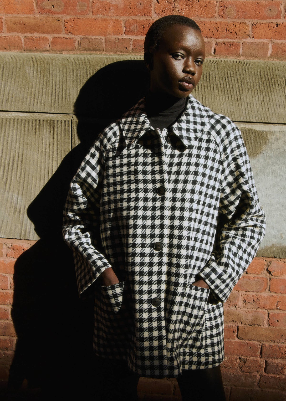 Manteau Gabriel - Vichy Noir Blanc