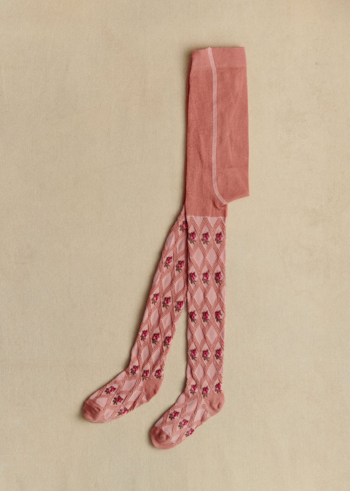 Collant Julia - Fleurs Roses