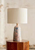 Lampe en Terre Mêlée - Sandrine Wajnberg x Périg - Abat-jour Dolce - Jute Écru
