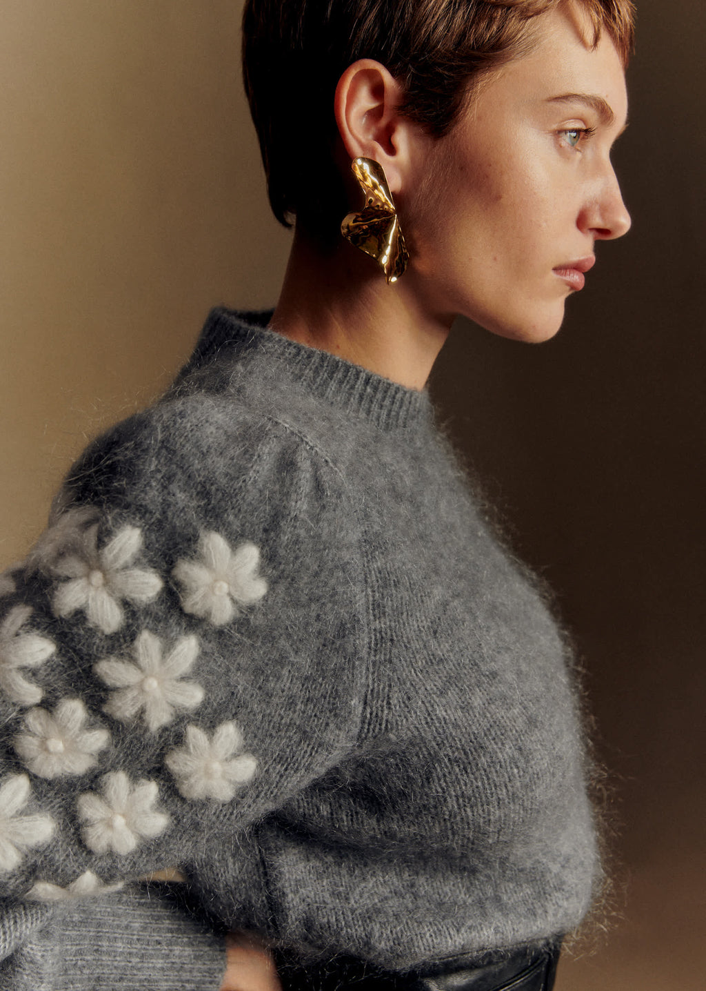 Pull Luke - Gris Moyen / Ecru