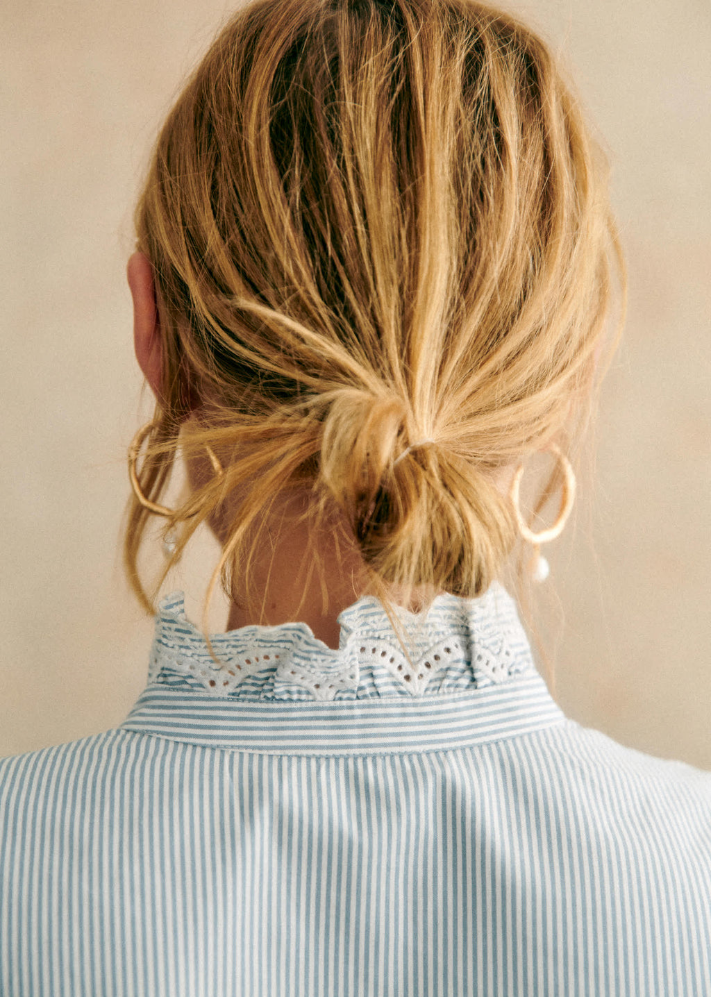 Chemise Chlo - Rayures Ecru/Bleu