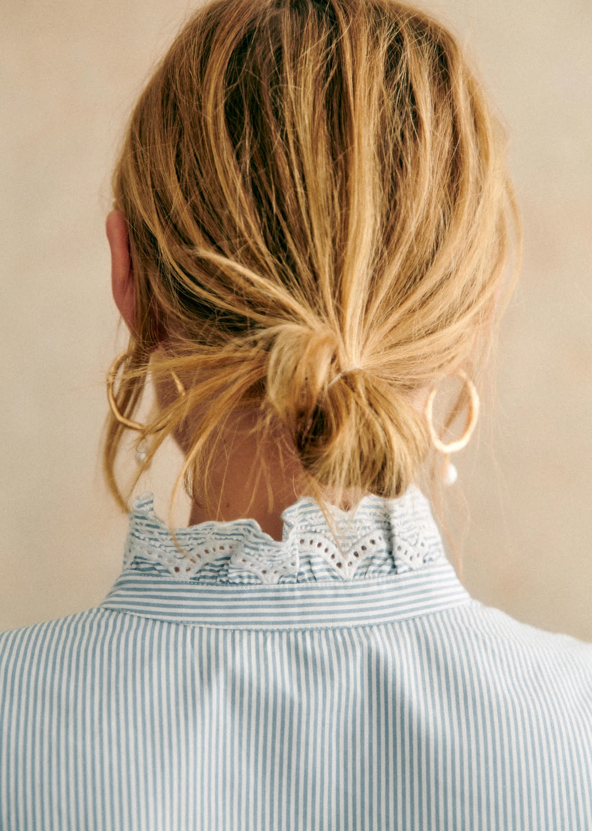 Chemise Chlo - Rayures Ecru/Bleu