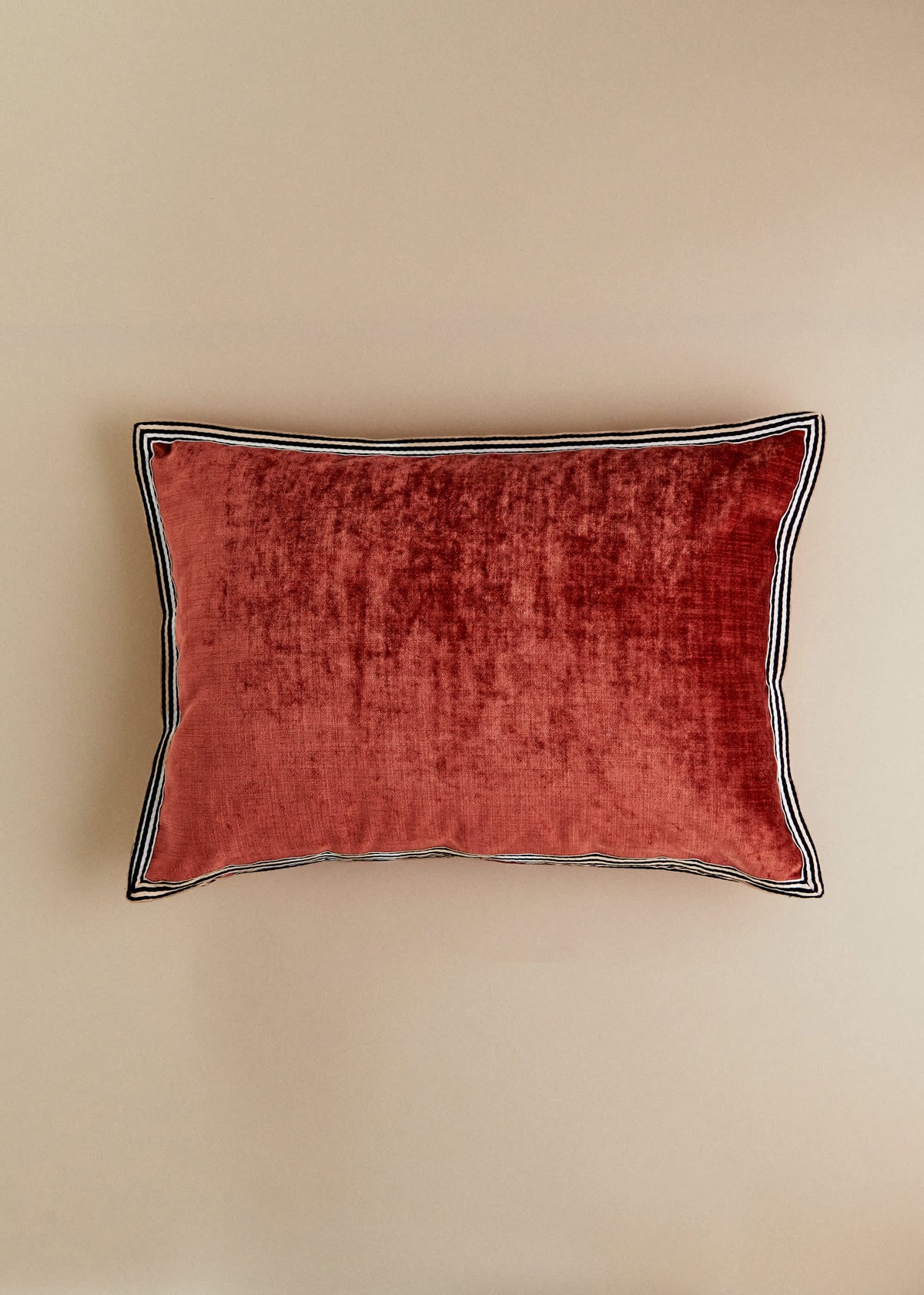 Coussin Velours Texturé - Grand modèle - Sienne
