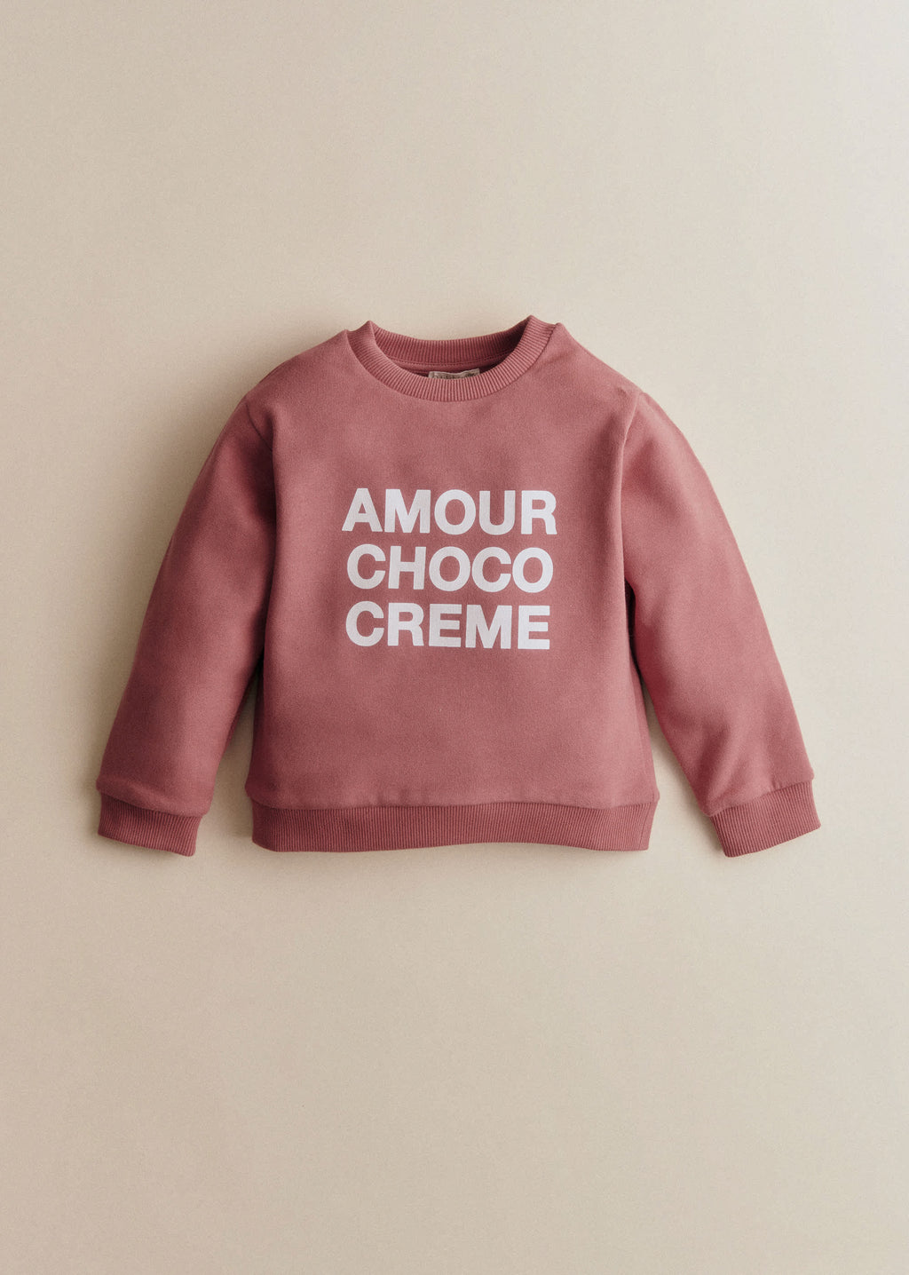 Sweat-Shirt Amour Choco Crème - Sienne / Crème