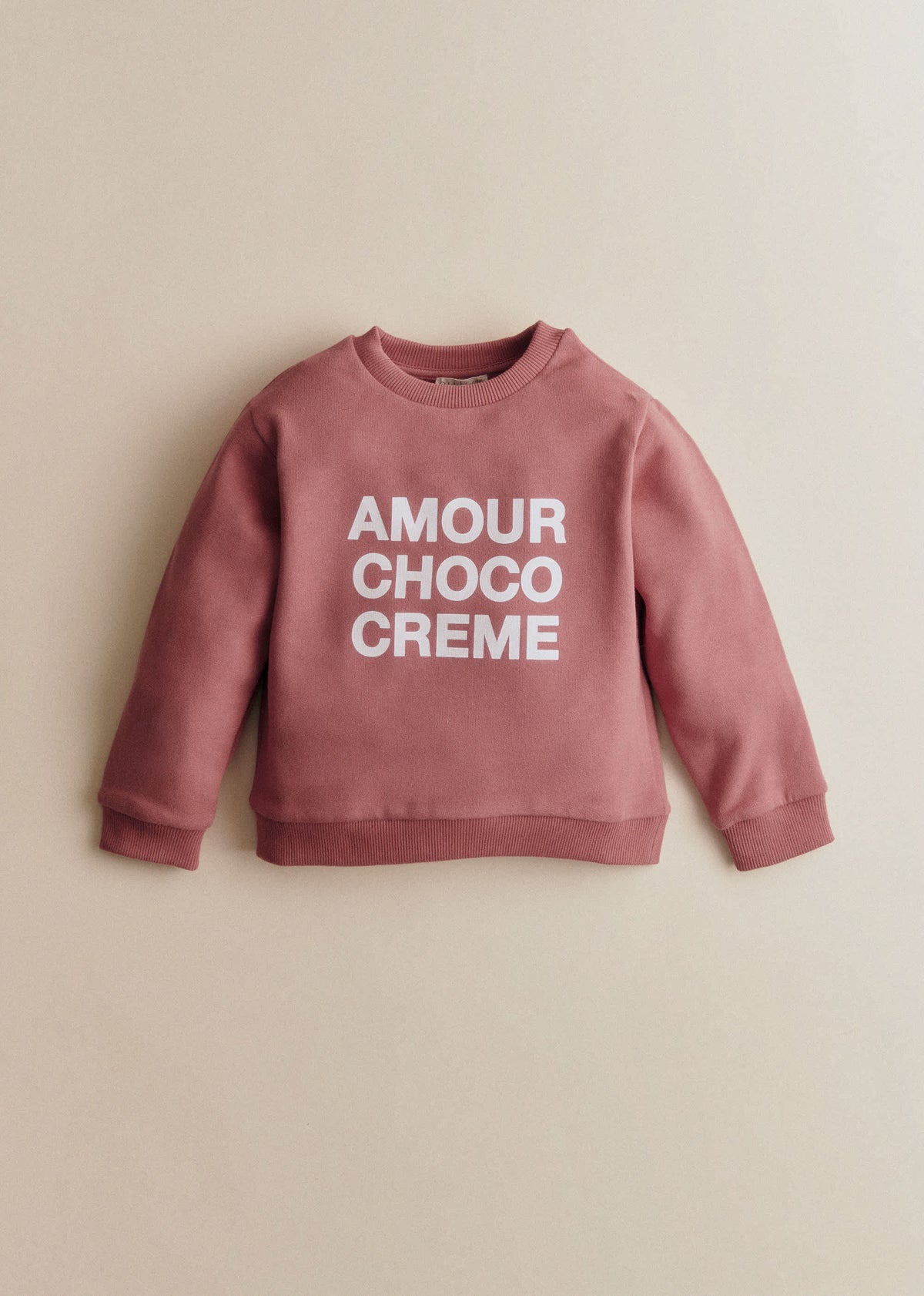 Sweat-Shirt Amour Choco Crème - Sienne / Crème