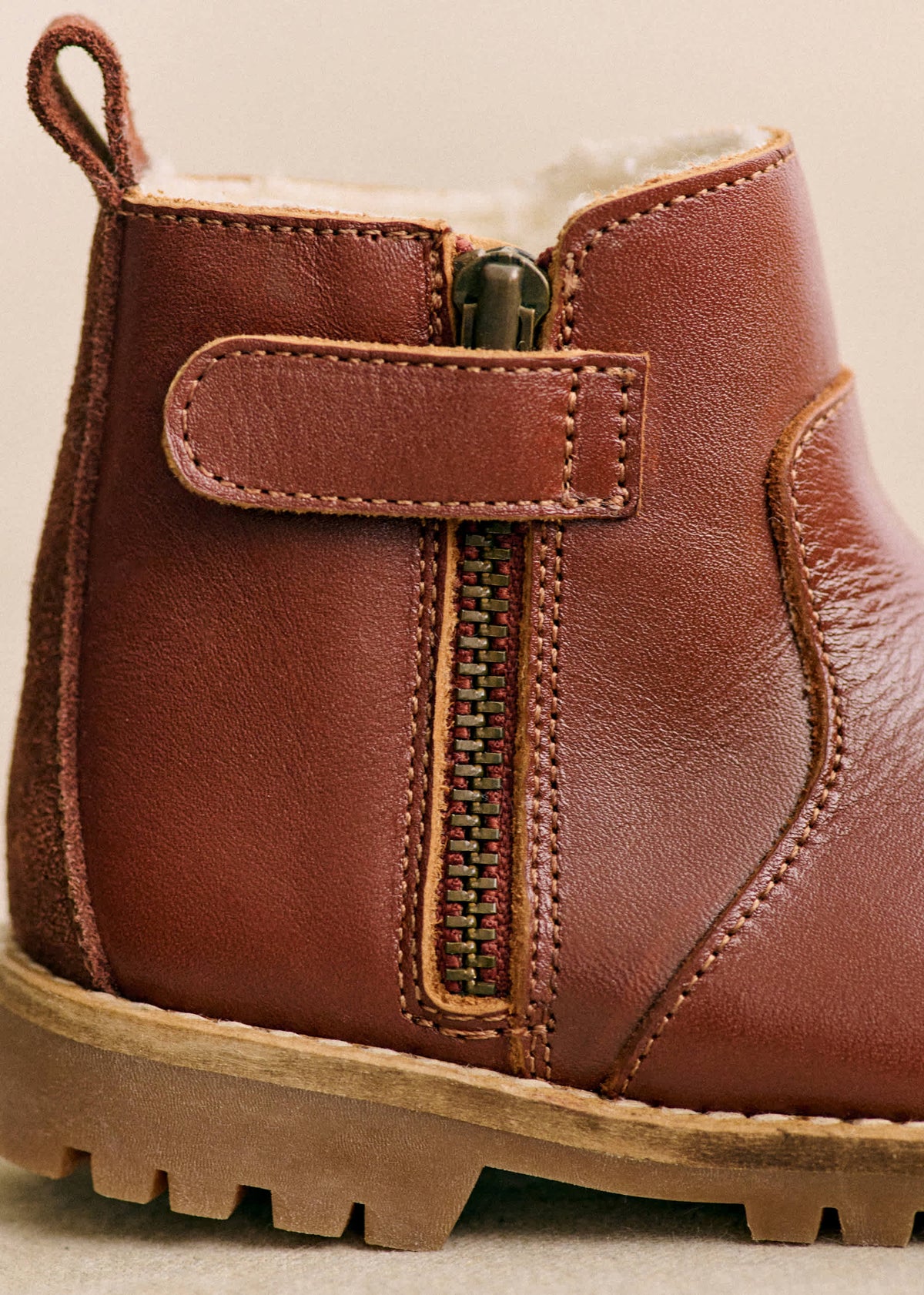 Bottines Elio - Camel Lisse Heritage