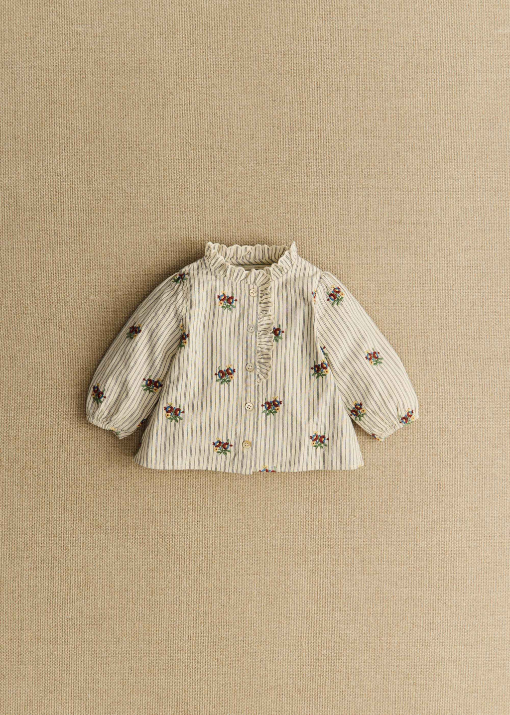 Chemise Chlo - Petit Sézane x Antoinette Poisson - Rayures Broderies Boutonnières