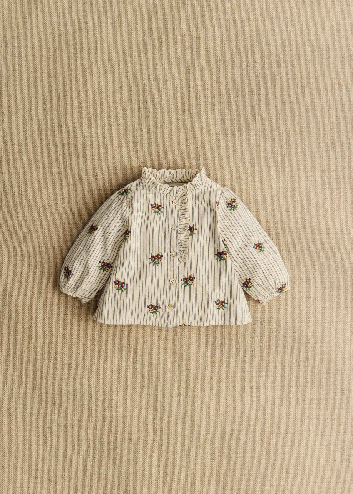 Chemise Chlo - Petit Sézane x Antoinette Poisson - Rayures Broderies Boutonnières