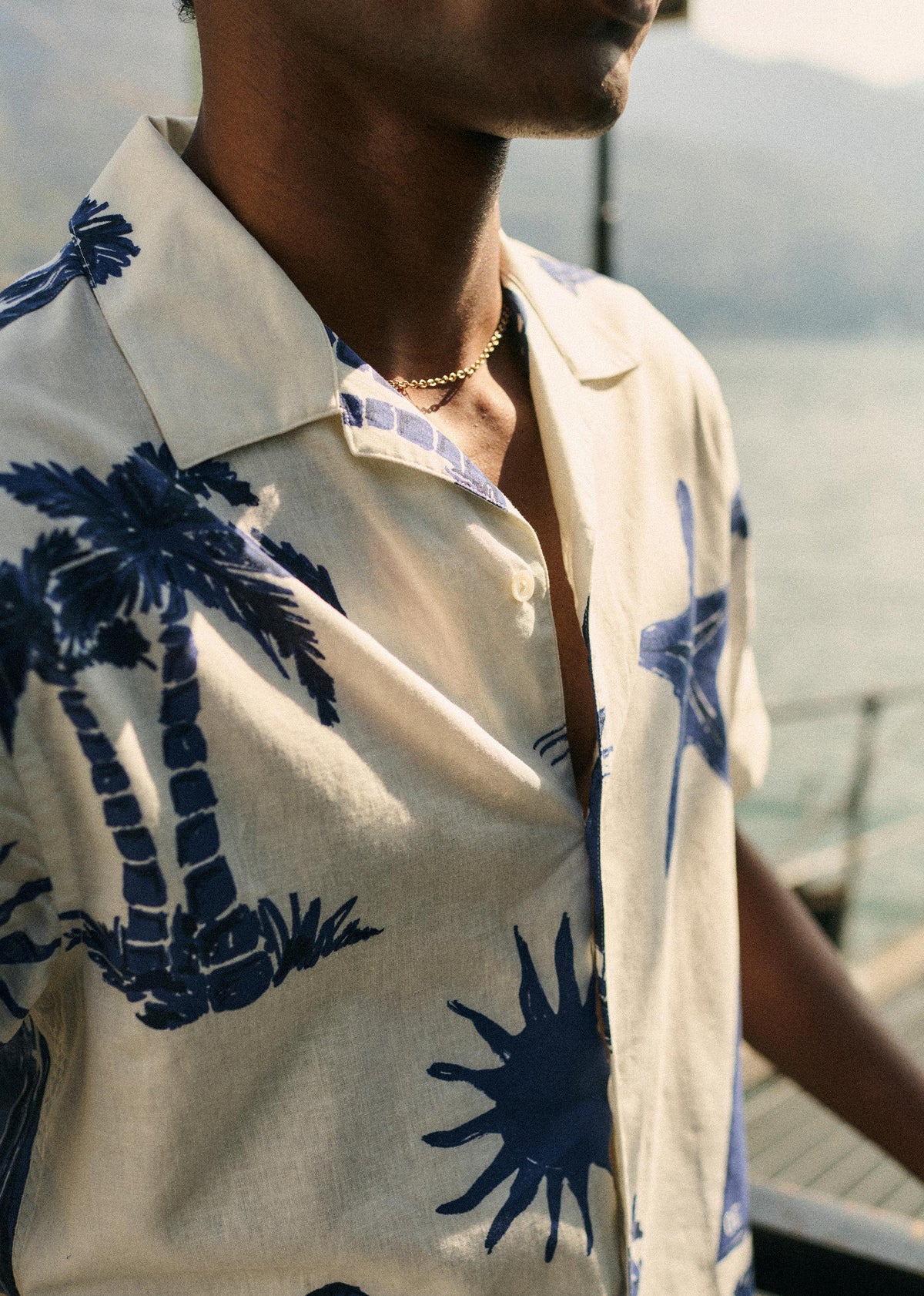 Chemise Holt Coton Lin - Imprimé Océan