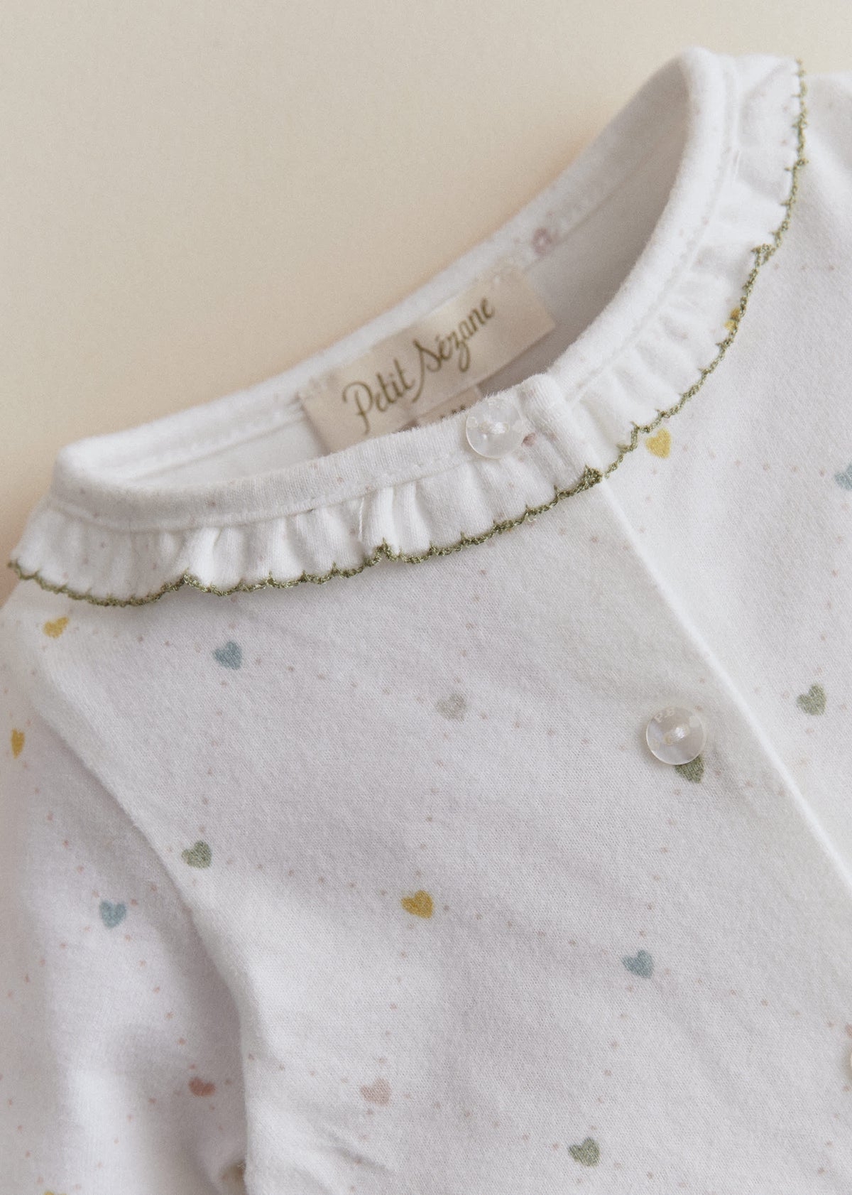 Pyjama Cléophée - Imprimé Coeur Croisillon Pastel