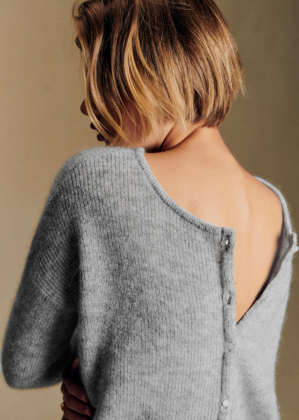 Gilet Gaspard - Gris Chiné Clair