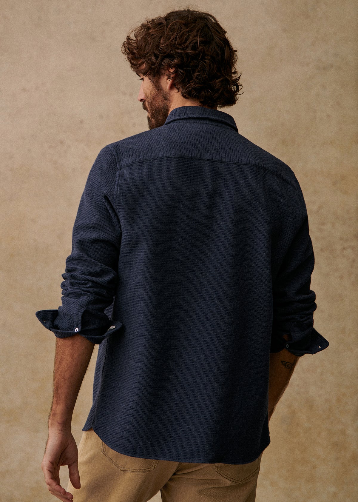 Chemise Lars Waffle - Bleu Chiné