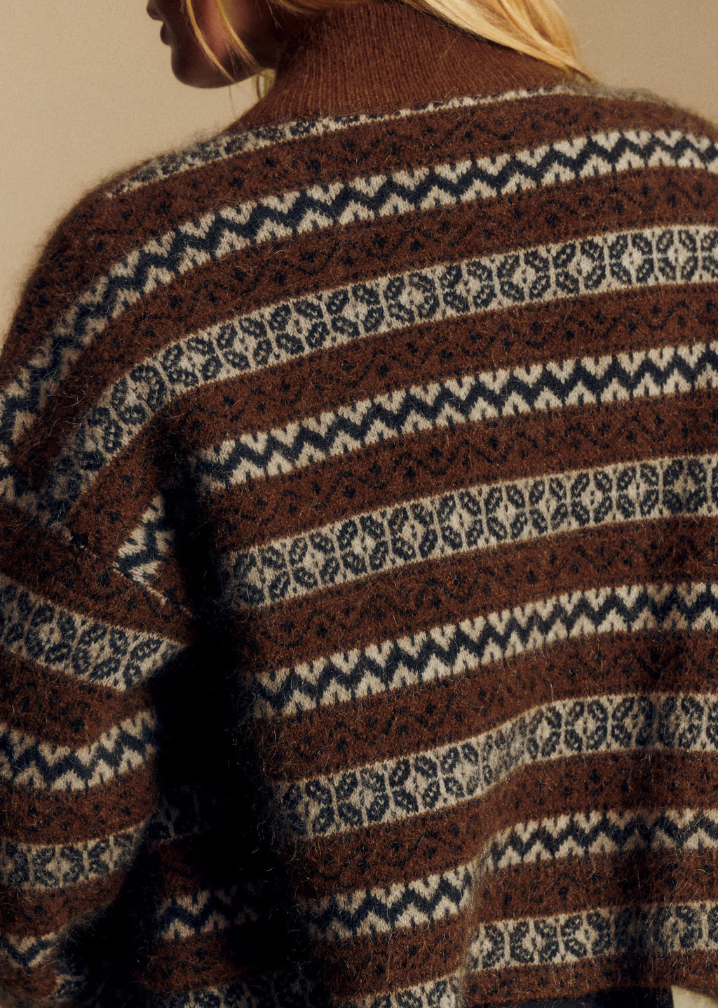 Veste Thais - Jacquard Marron
