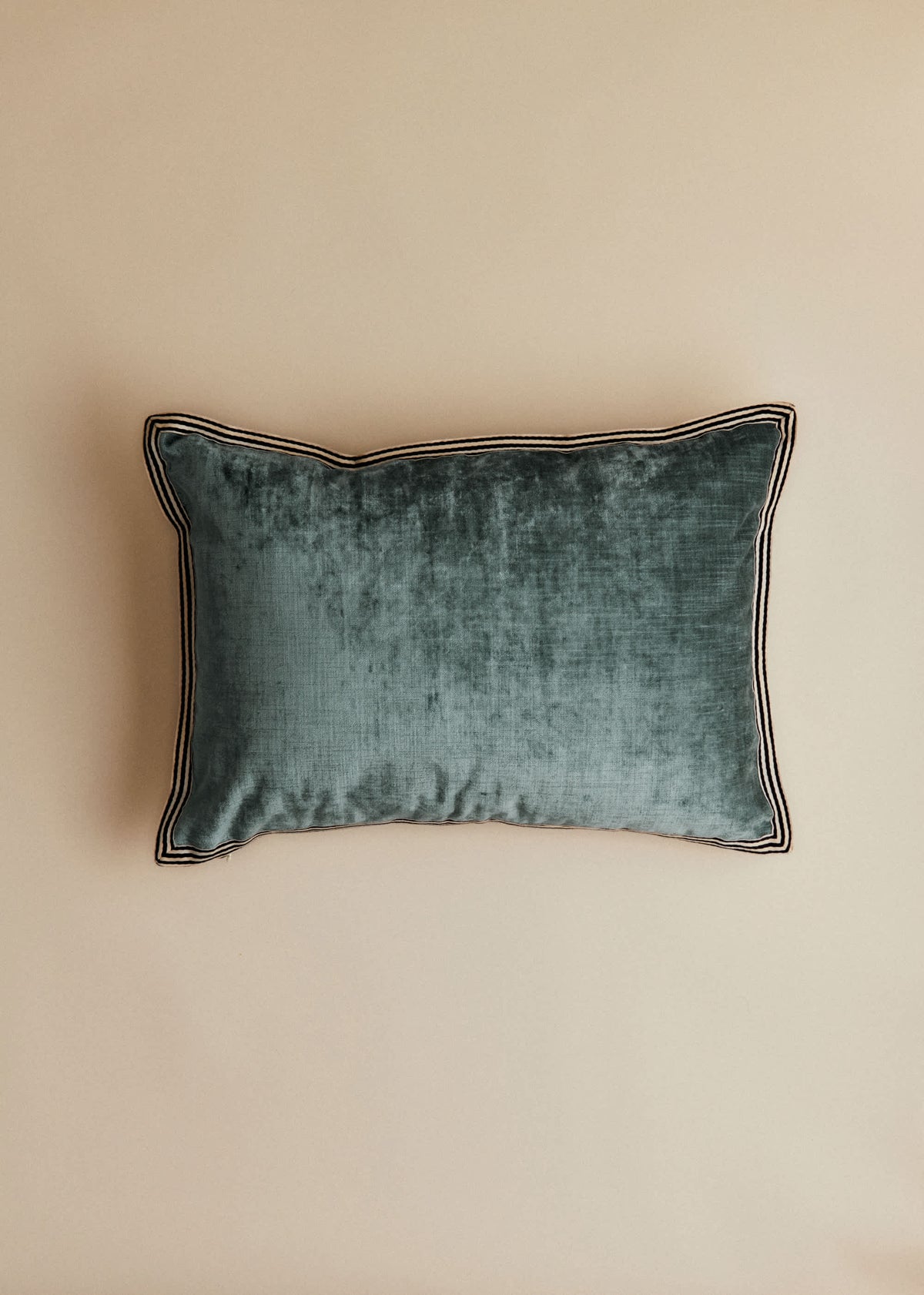Coussin Velours Texturé - Grand modèle - Bleu