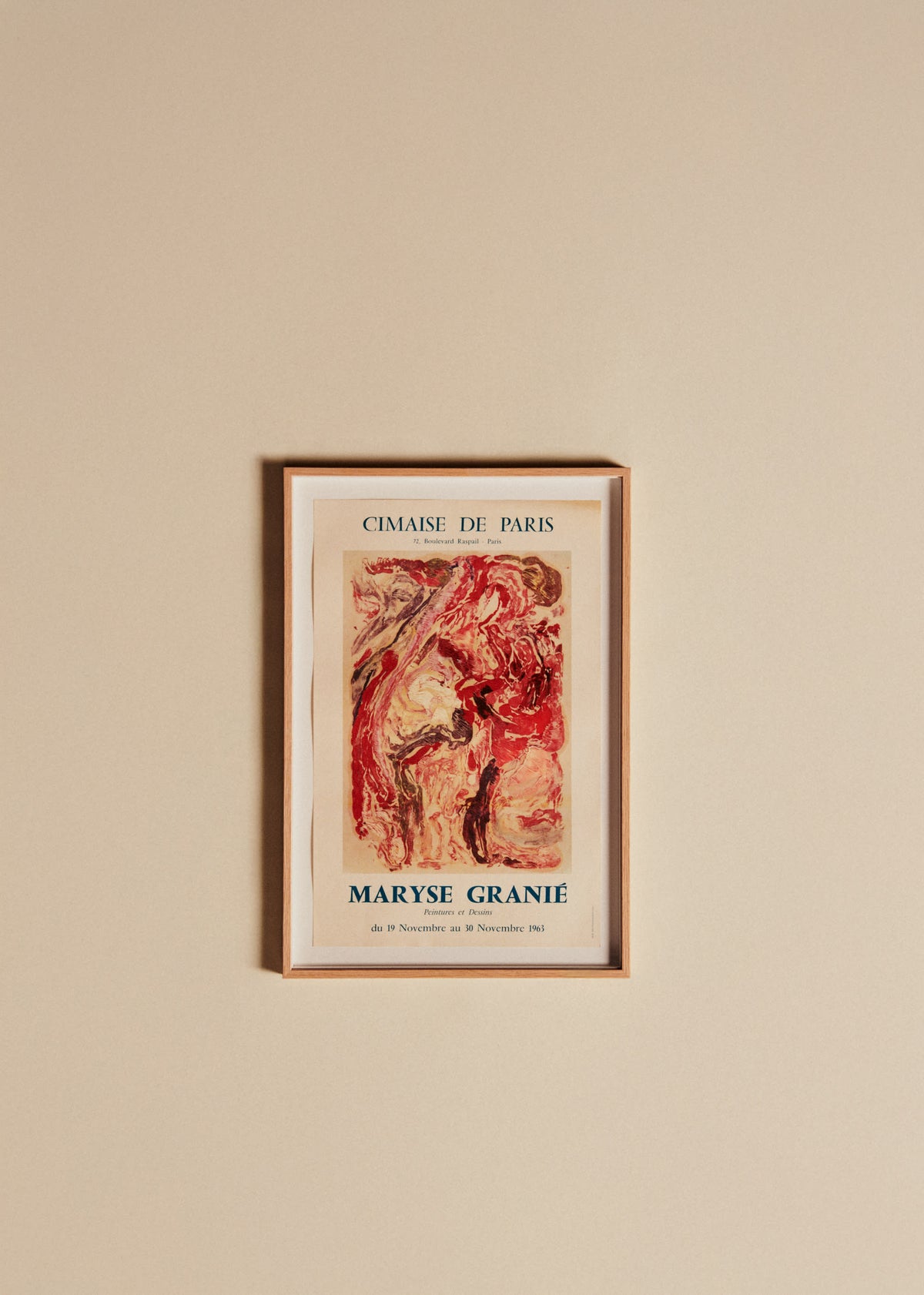Affiche Cimaise de Paris, Maryse Granié, 1963 - 38,5 x 56,5 cm
