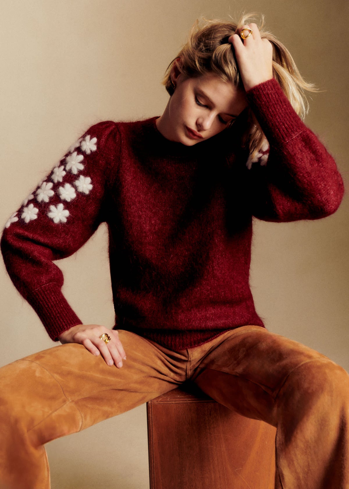 Pull Luke - Bordeaux / Ecru