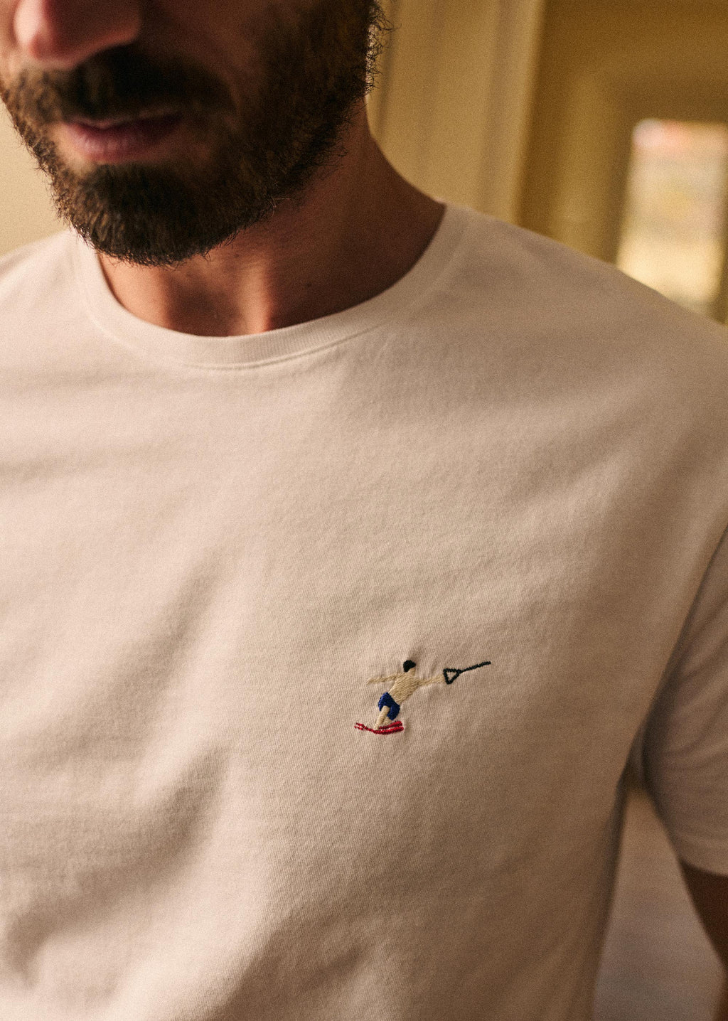 T-Shirt Ski Nautique - Blanc