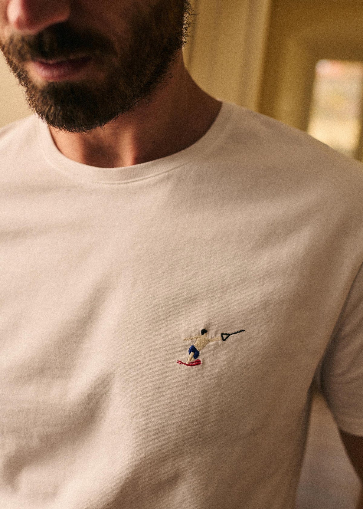 T-Shirt Ski Nautique - Blanc