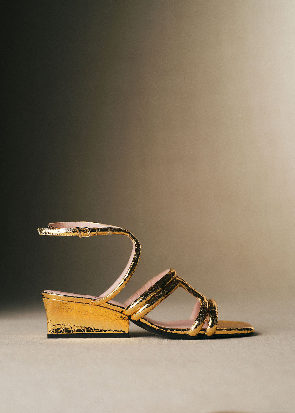 Sandales Anna - CFM Souliers x Editions Sézane - Serpent Doré