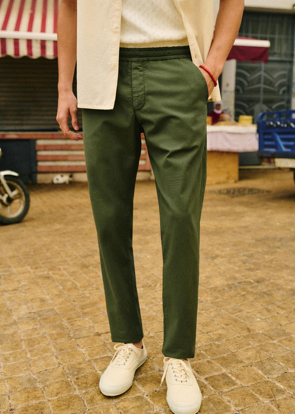 Pantalon Danny Seersucker - Kaki