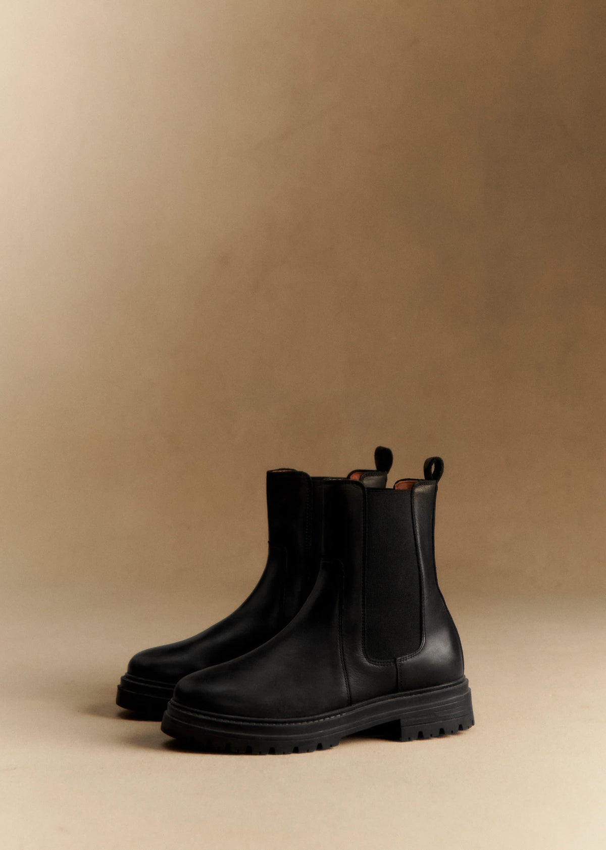 Bottines Low Lena - Cuir Noir Lisse