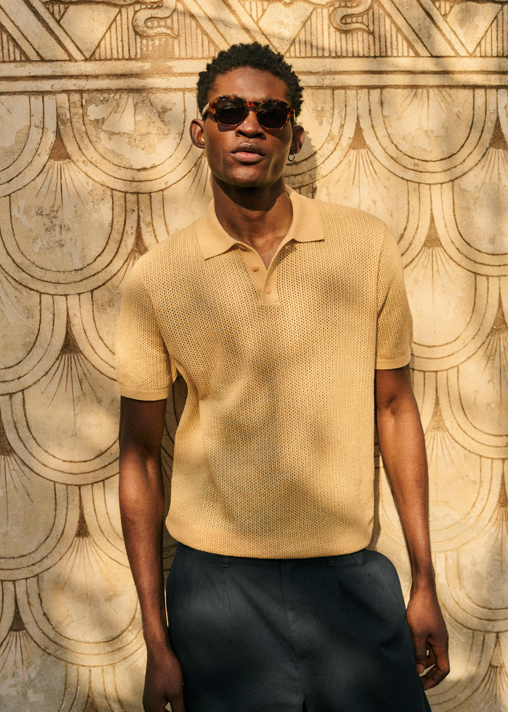 Polo Maille Devan - Jaune Pastel