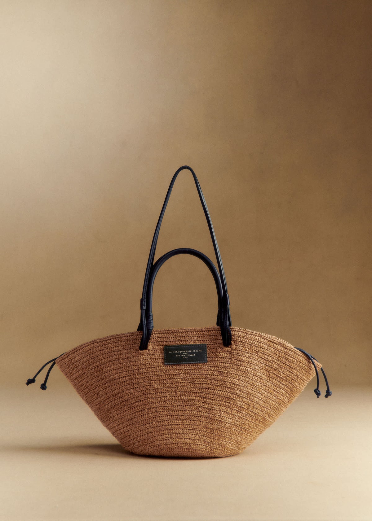 Panier Justine - Raphia Marine Naturel Foncé