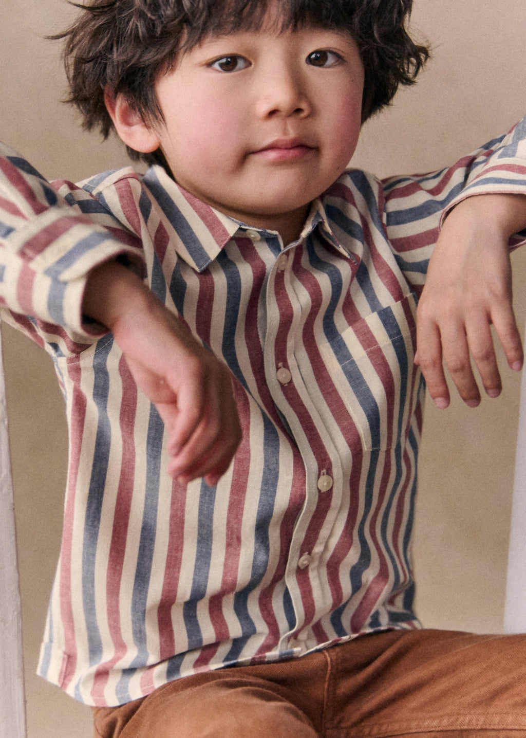Chemise Tom - Rayures Bleu Blanc Rouge