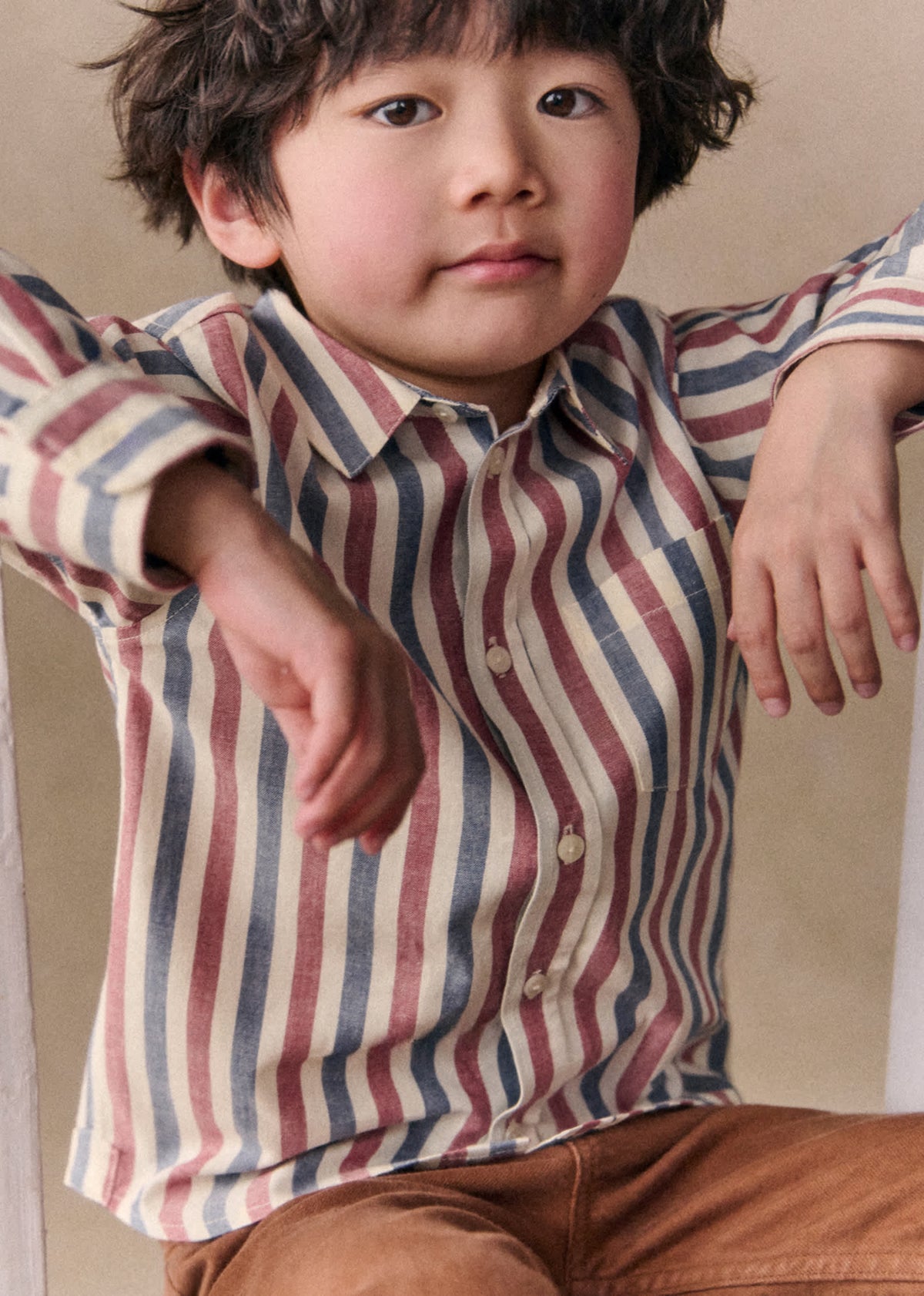 Chemise Tom - Rayures Bleu Blanc Rouge