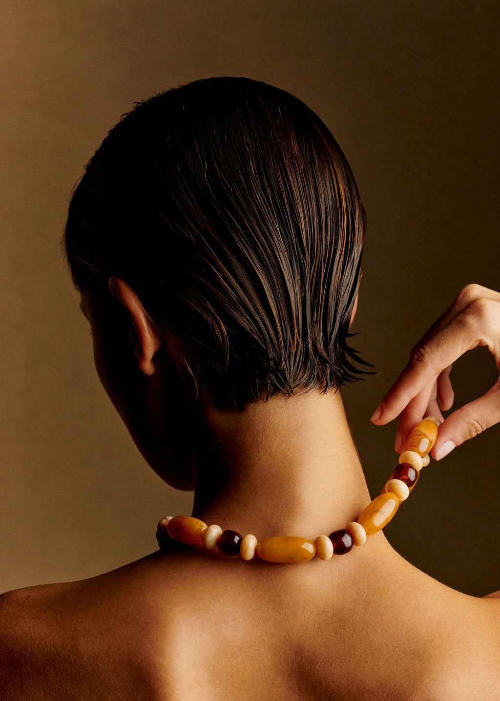 Collier Morgane - Caramel Multi - Création Rose