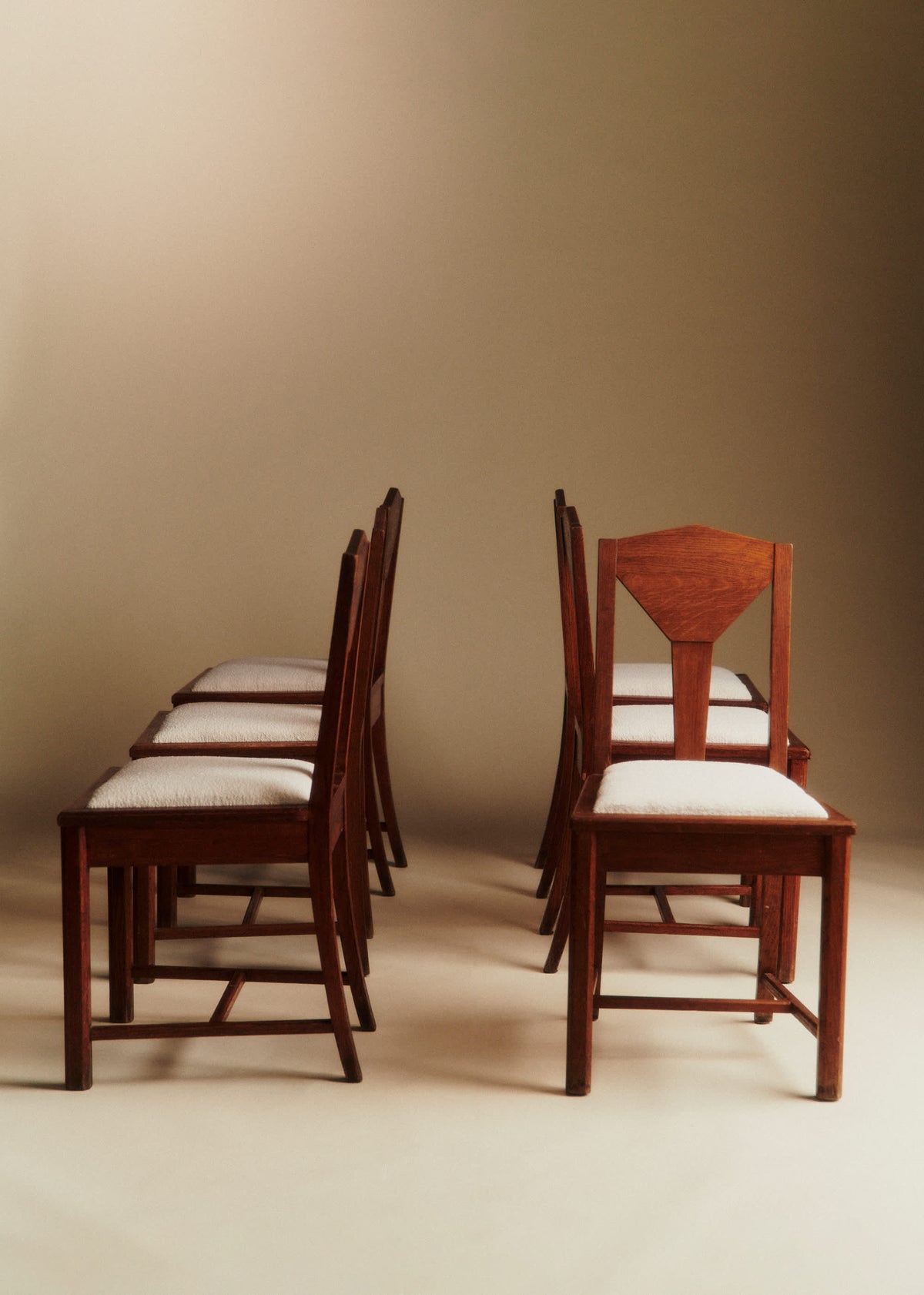 Lot de 6 chaises vintage - Bois