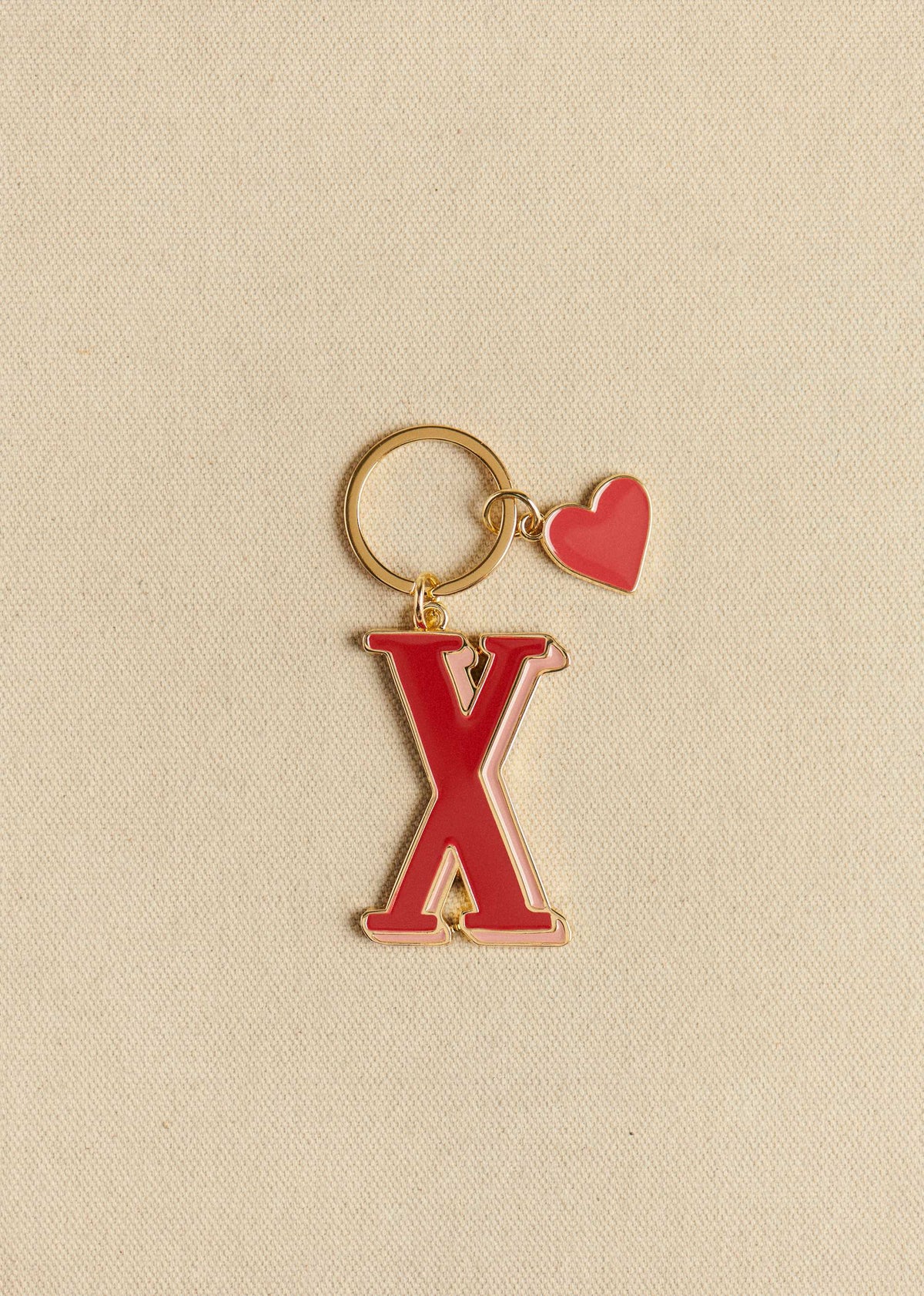 Porte-Clé Abécédaire - Lettre X - Rouge
