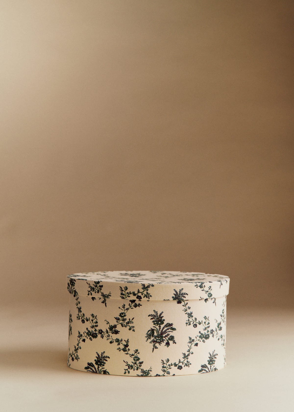 Boîte rangement ovale - Imprimé Croisillons Bleu