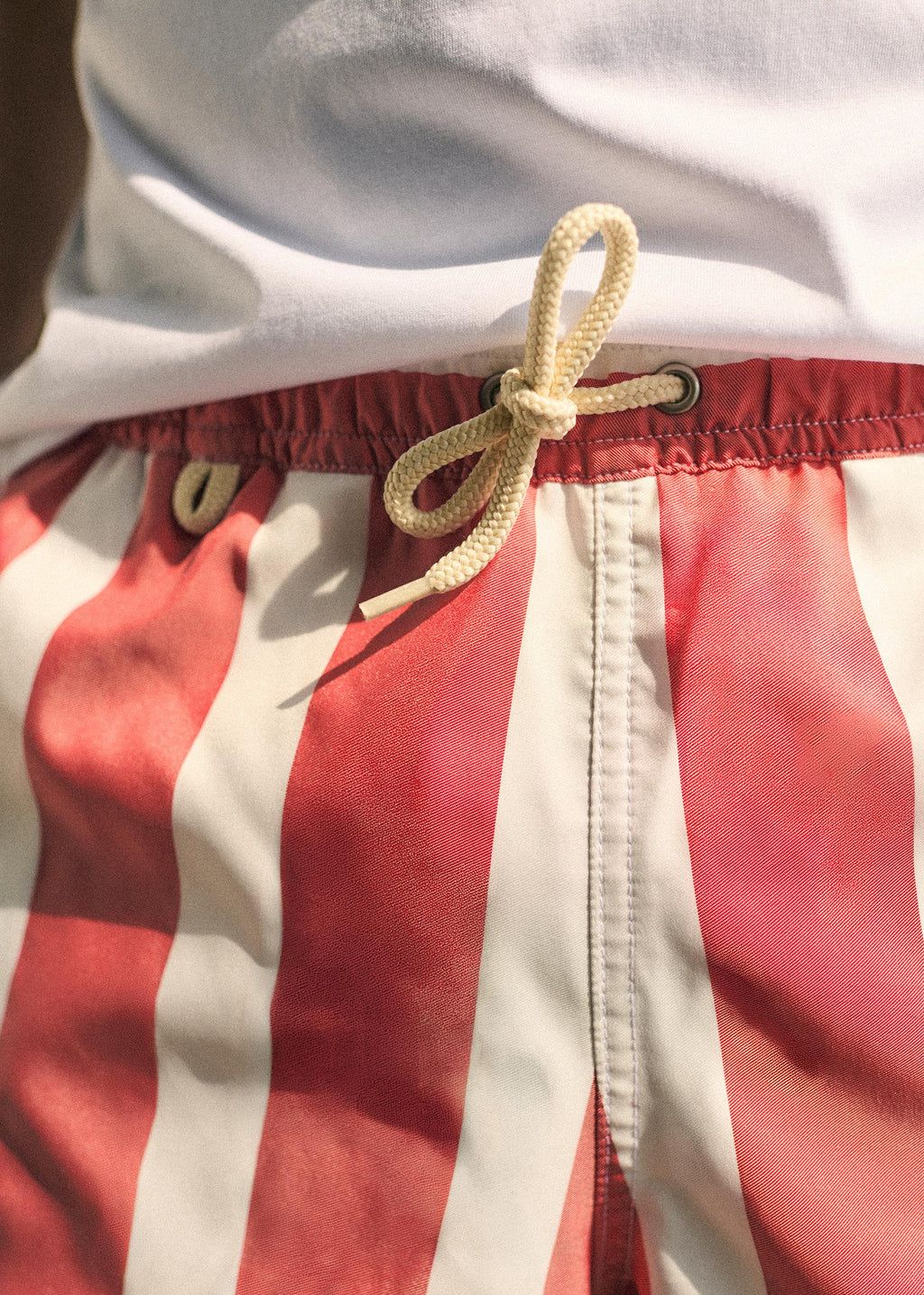 Maillot de bain Rob - Rayures Rouge / Blanc