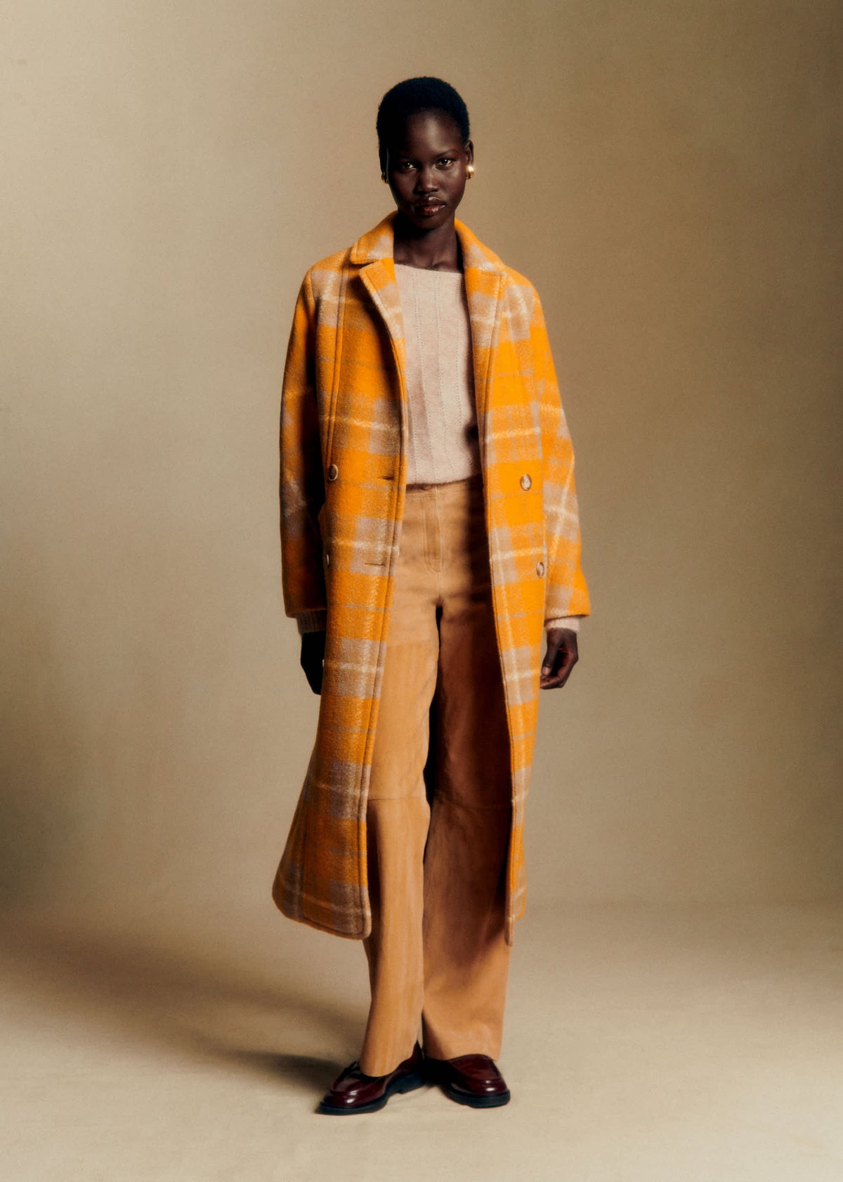 Manteau Viktor - Carreaux Jaune - Création Solidaire
