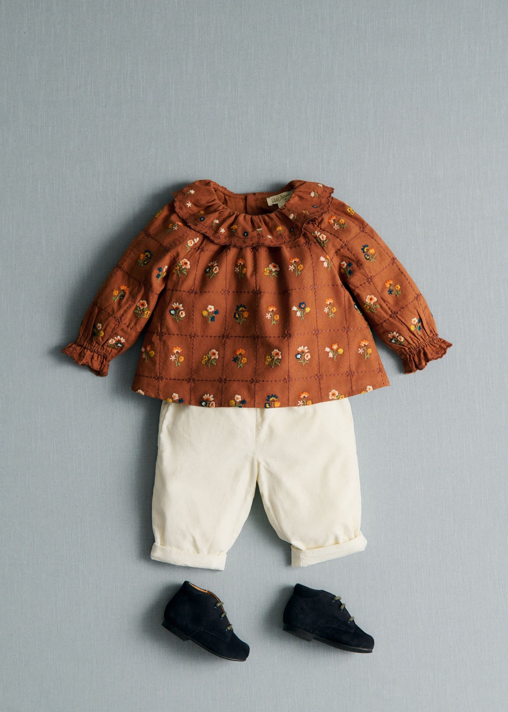 Blouse Héloïse - Caramel / Broderie Herbier