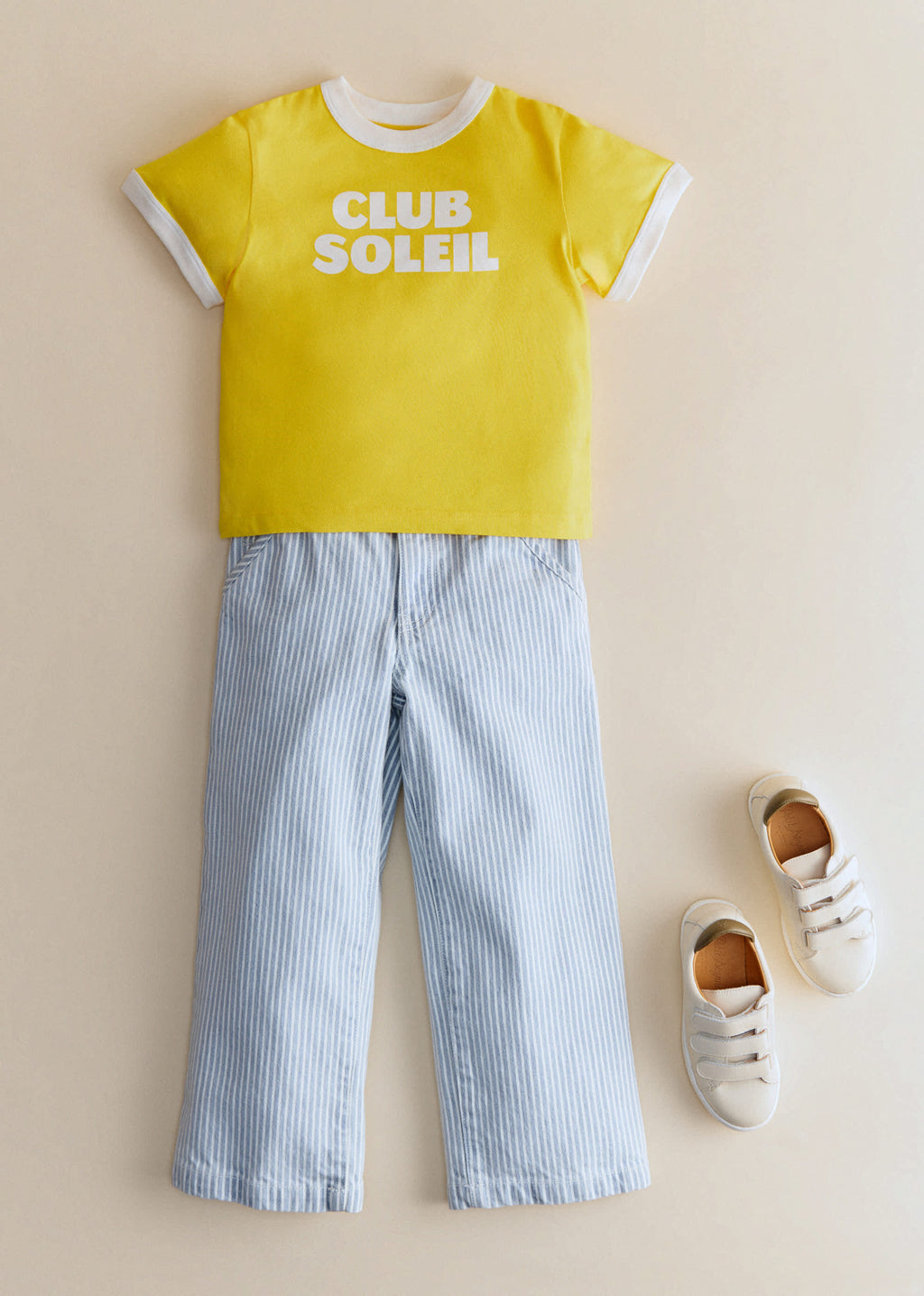 T-Shirt Club Soleil - Jaune / Ecru