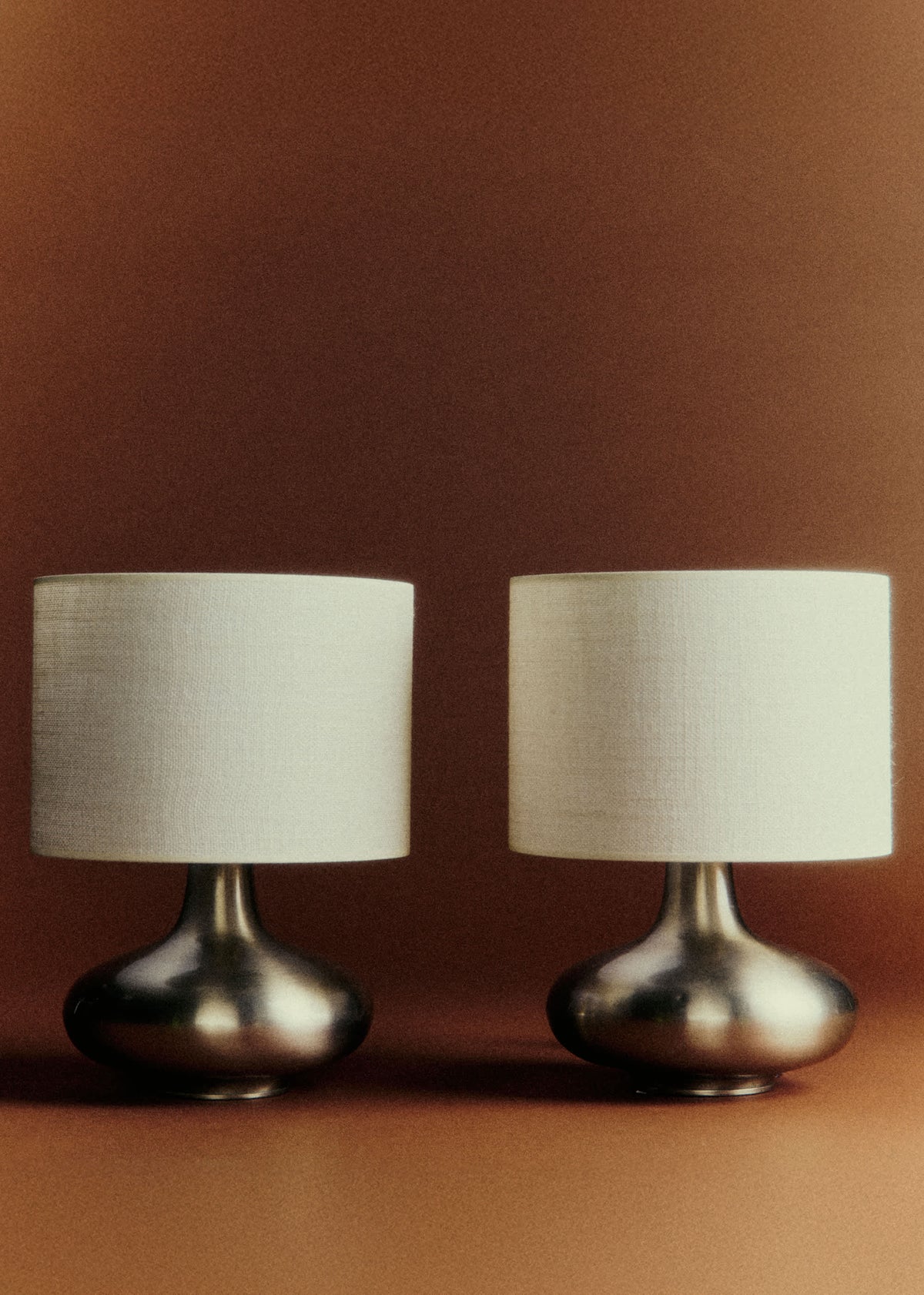Paire de lampes à poser vintage chromé - Chrome