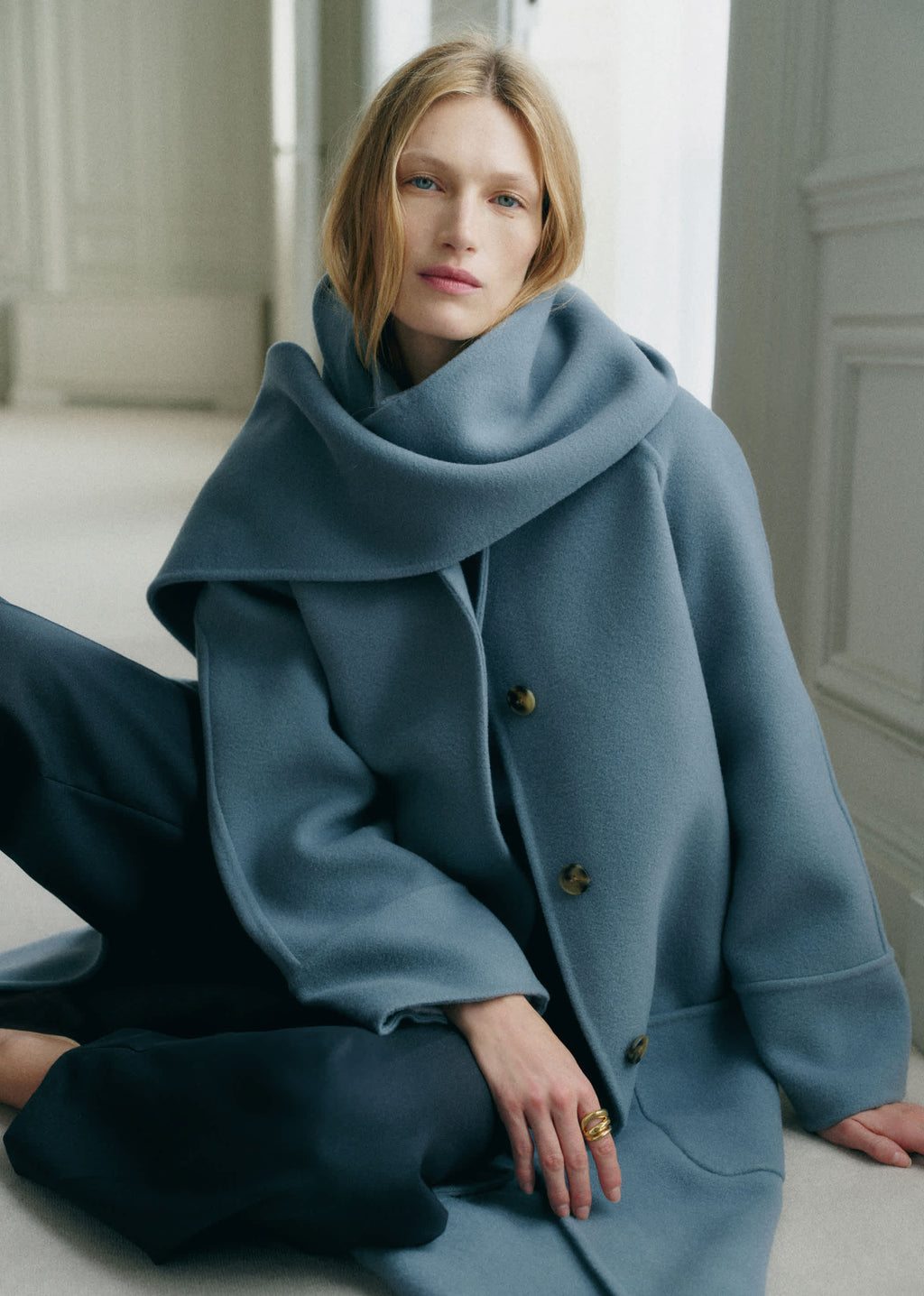 Manteau Kais - Bleu Gris