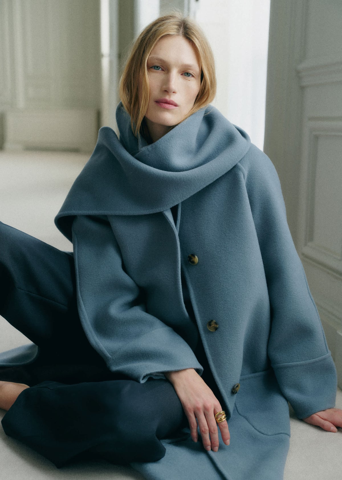 Manteau Kais - Bleu Gris