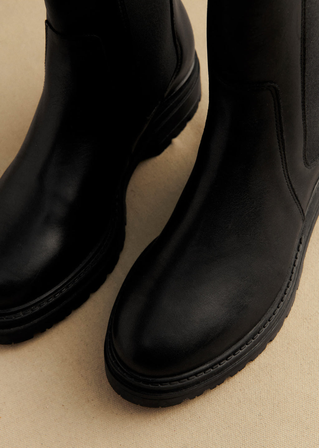 Bottines Low Lena - Cuir Noir Lisse