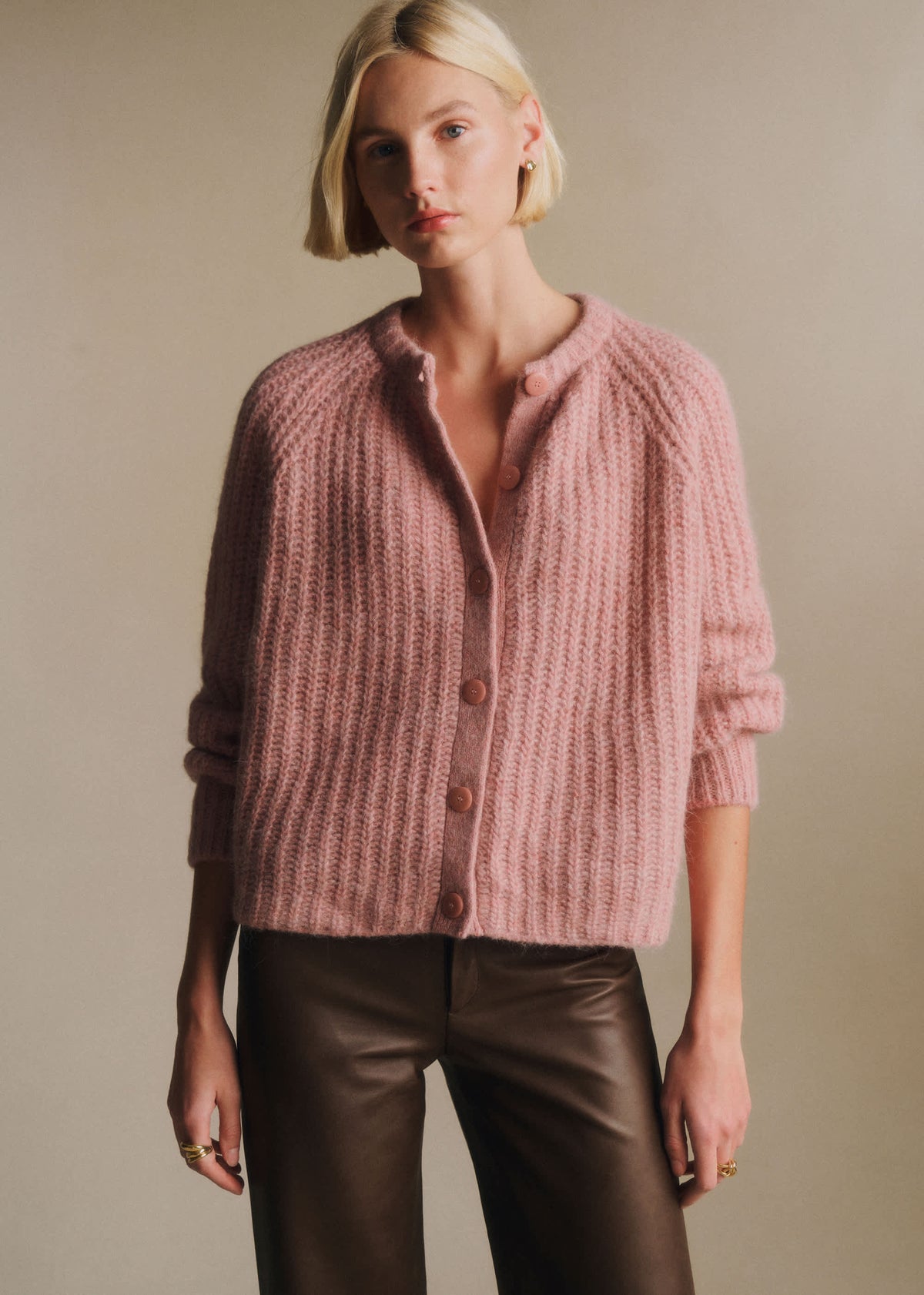 Gilet Emile - Rose Chiné