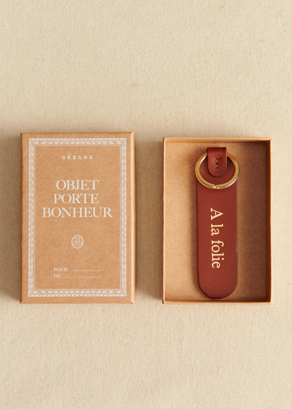 Porte-clé - Brun "A la folie"